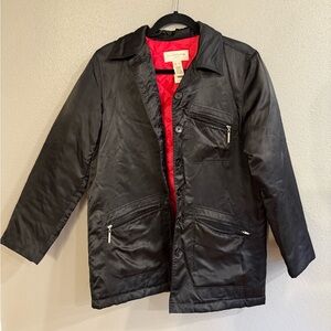 Liz Claiborne Black Jacket with Red Interior